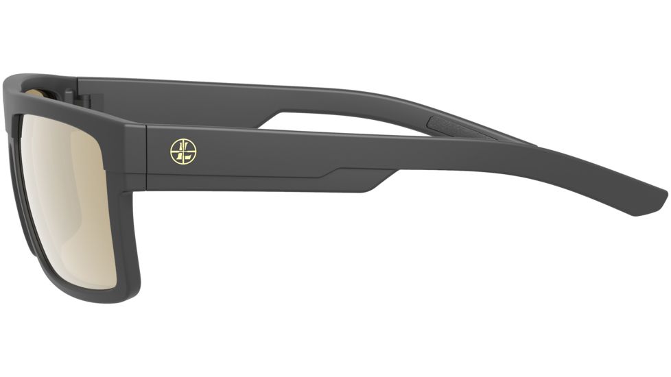 Leupold Becnara Sunglasses, Matte Black Frame, Square Bronze Mirror Lens, Polarized, Regular-Wide, 179103
