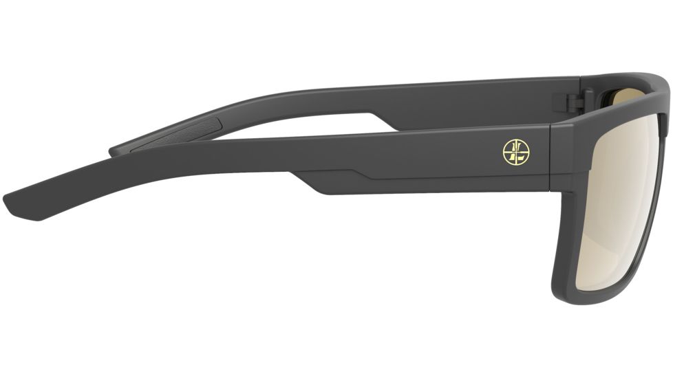 Leupold Becnara Sunglasses, Matte Black Frame, Square Bronze Mirror Lens, Polarized, Regular-Wide, 179103