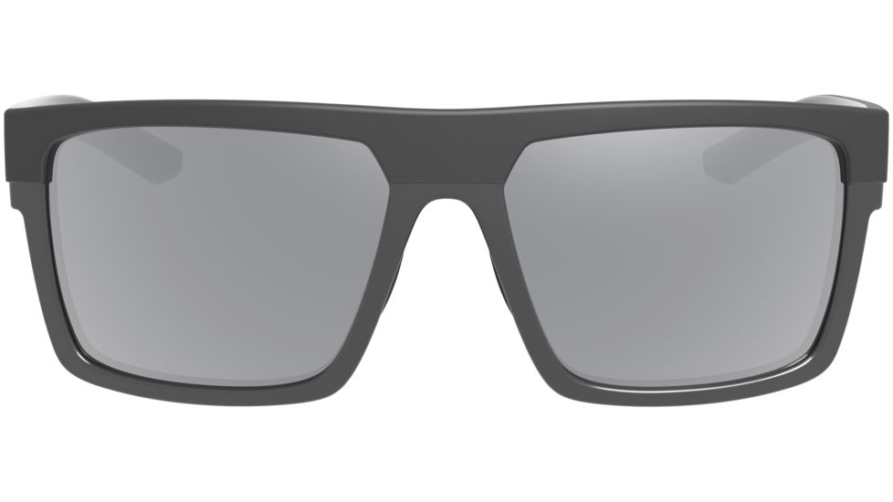 Leupold Becnara Sunglasses, Matte Black/Gloss Black Frame, Square Shadow Gray Flash Lens, Polarized, Regular-Wide, 179102