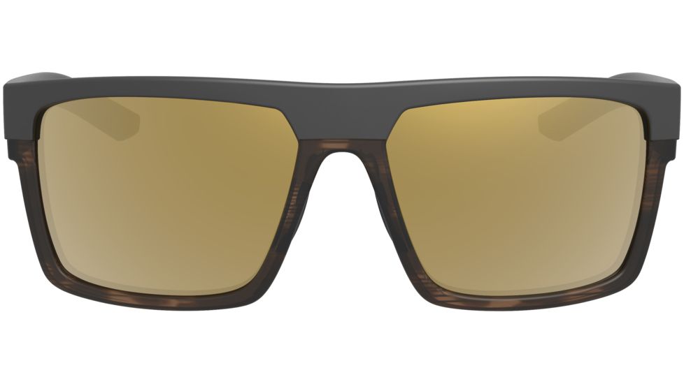 Leupold Becnara Sunglasses, Matte Black/Tortoise Frame, Square Bronze Mirror Lens, Polarized, Regular-Wide, 179101