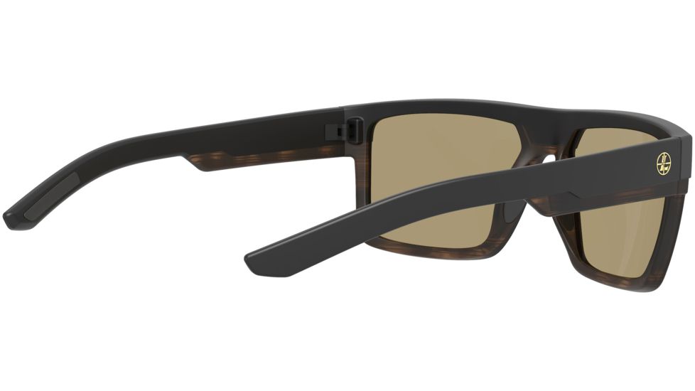 Leupold Becnara Sunglasses, Matte Black/Tortoise Frame, Square Bronze Mirror Lens, Polarized, Regular-Wide, 179101