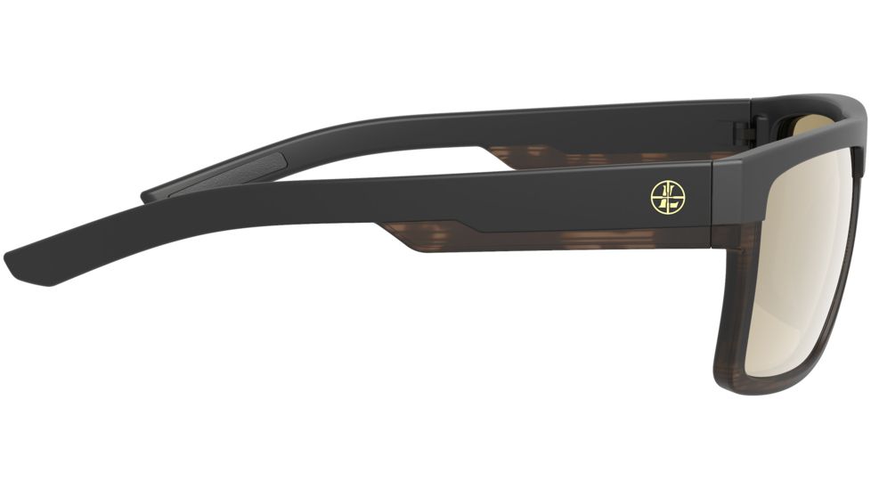 Leupold Becnara Sunglasses, Matte Black/Tortoise Frame, Square Bronze Mirror Lens, Polarized, Regular-Wide, 179101