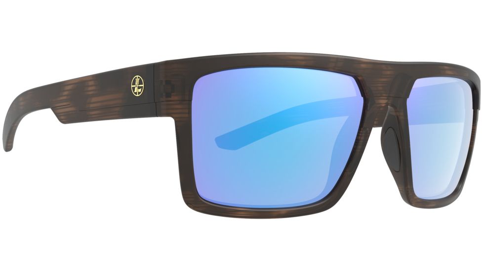 Leupold Becnara Sunglasses, Matte Tortoise Frame, Square Blue Mirror Lens, Polarized, Regular-Wide, 179632