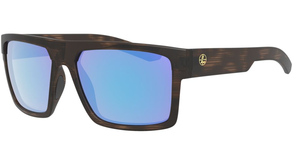 Leupold Becnara Sunglasses, Matte Tortoise Frame, Square Blue Mirror Lens, Polarized, Regular-Wide, 179632