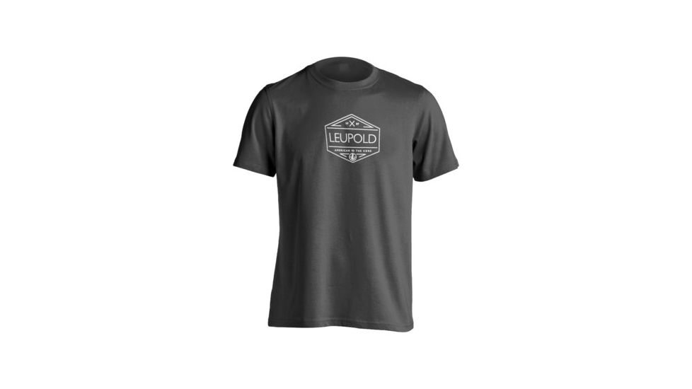Leupold CORE Badge Premium Short Sleeve Shirt - Mens, Cotton/Poly Blend, Charcoal, 3XL, 175170