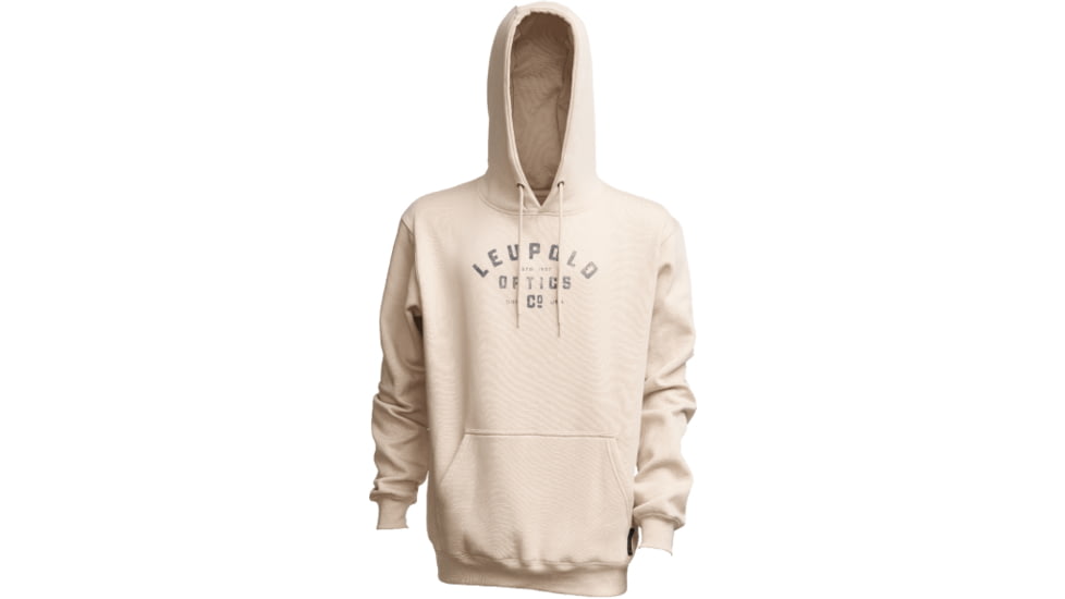 Leupold Distressed Badge Hoodie, Small, Bone, 186558