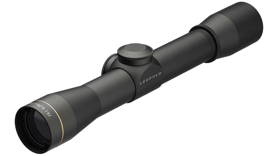 Leupold FX-I Rimfire 4x28mm Rifle Scope, 1 in Tube, Second Focal Plane, Black, Matte, Non-Illuminated Fine Duplex Reticle, MOA Adjustment, 58680