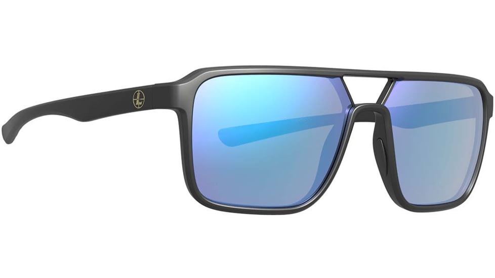 Leupold Bridger Sunglasses, Matte Black Frame, Blue Mirror Lens, 186748