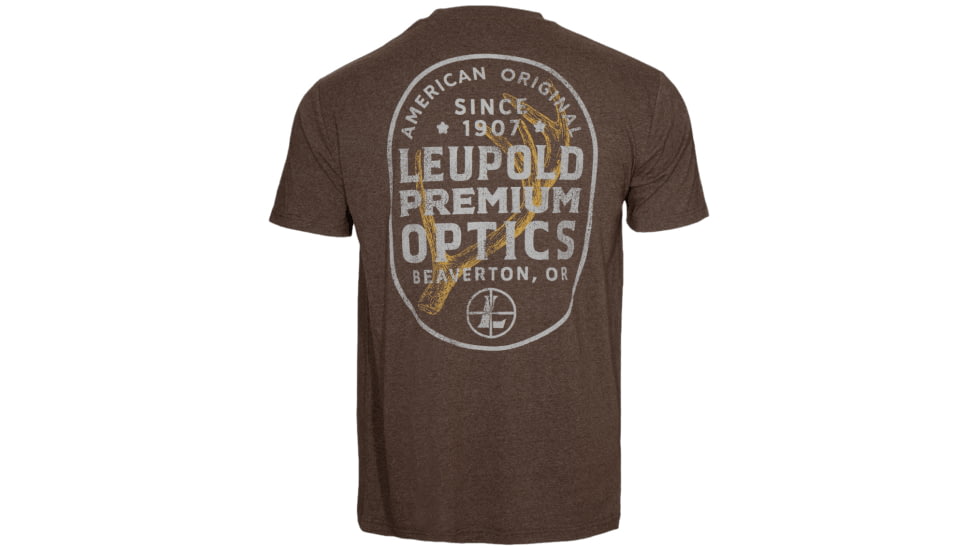 Leupold Antler Stamp Tee - Men's, Brown Heather, XL, 187847