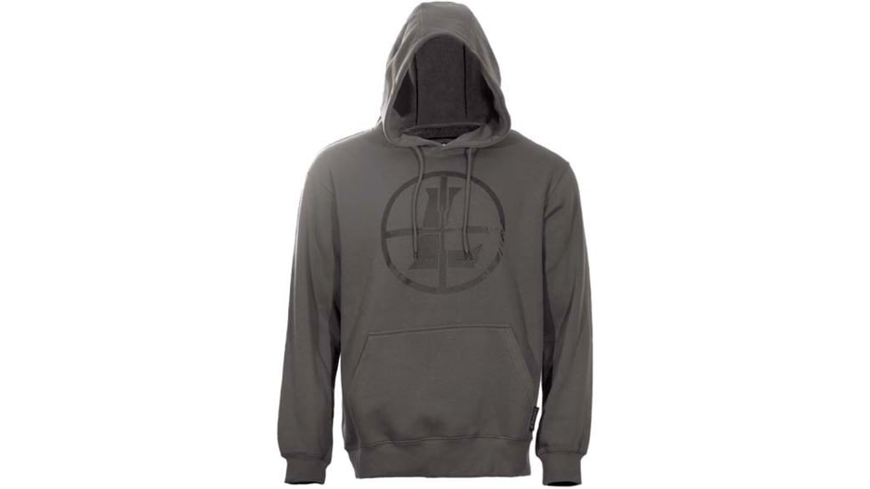 Leupold Distressed Reticle Hoodie - Men's, Gunmetal, L, 185882