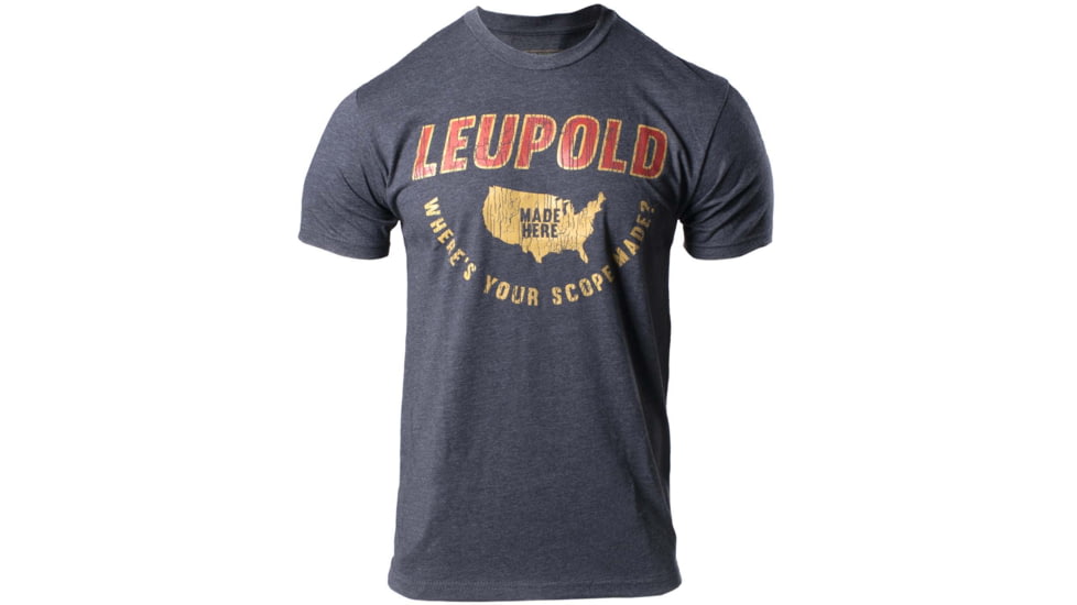 Leupold Made Here Tee - Mens, Charcoal Heather, Medium, 180428