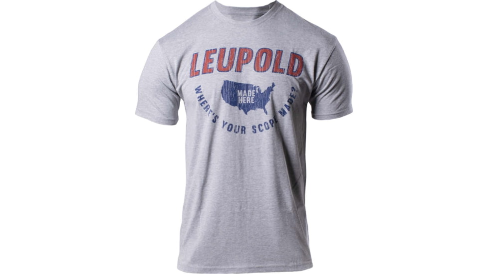 Leupold Made Here Tee - Mens, Dark Heather, Medium, 180432