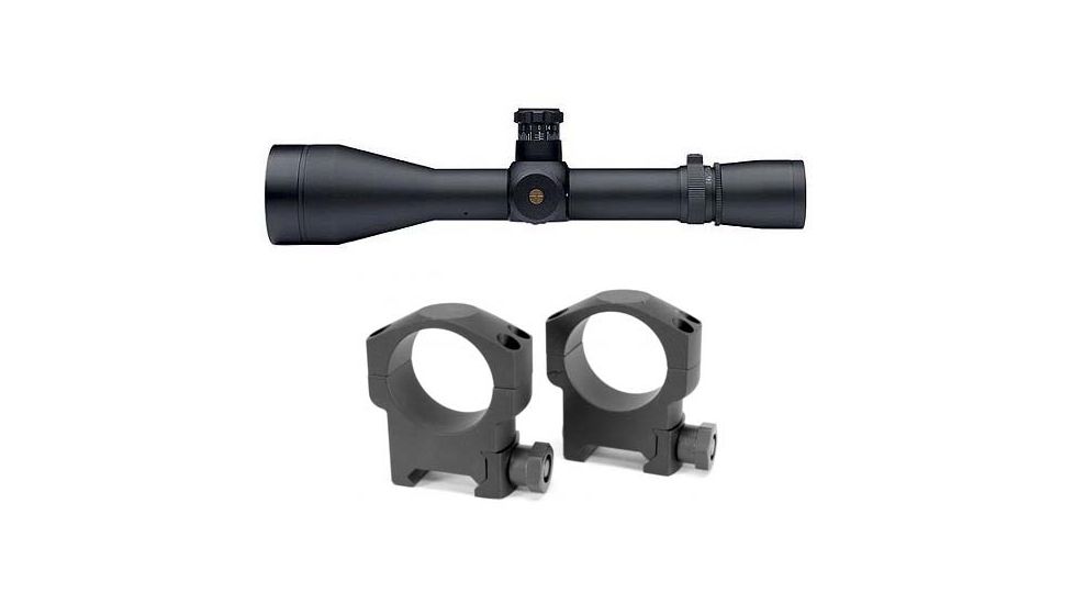 Leupold Mark 4 4.5-14x50 LR/T M1 30mm Tube Rifle Scope, Matte Black, TMR Reticle w/Mark 4 Rifle Scope Rings, 30mm Diameter, High, Matte Black, Aluminum 60005-KIT1