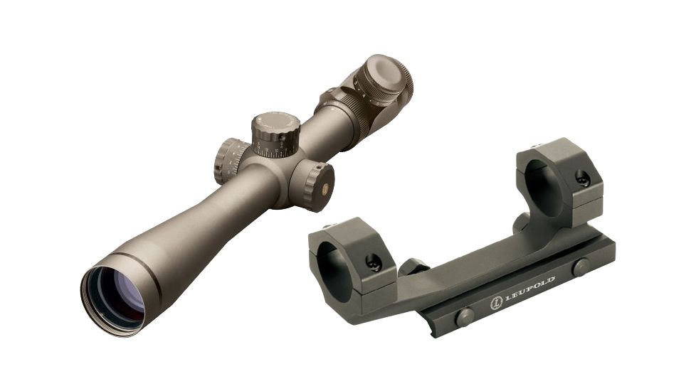 Leupold Mark 4 LR/T 3.5-10x40mm 30mm M2 Dark Earth Rifle Scope Illum. TMR Reticle, w/ Leupold Mark 2 IMS Integral Mounting System Matte, 30mm Ring