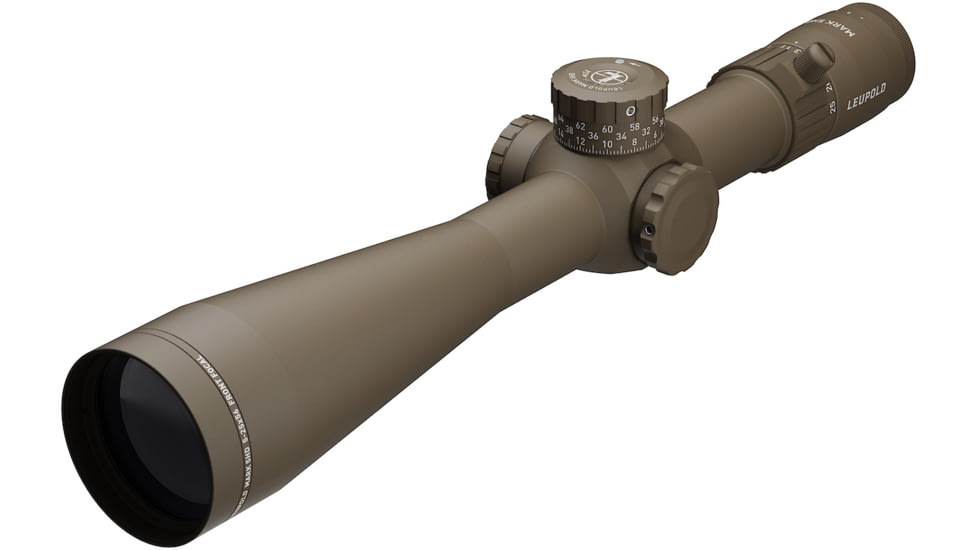 Leupold Mark 5HD 5-25x56 Rifle Scope, 35mm Tube, First Focal Plane, PR-1MOA, FDE, Small, 185070