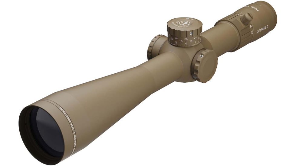 Leupold Mark 5HD 5-25x56 Rifle Scope, 35mm Tube, First Focal Plane, PR2-MIL, FDE, Small, 185071