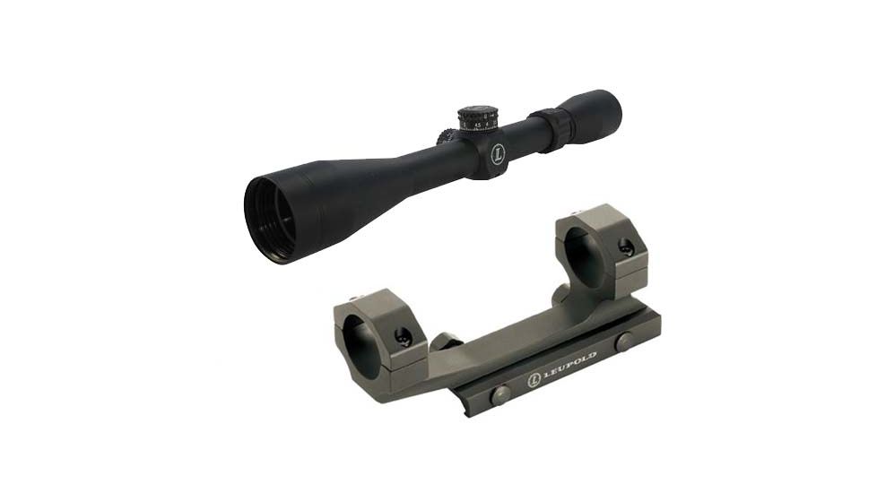 Leupold Mark 2 IMS Integral Mounting System Matte, 1 inch Ring 110290, Leupold Mark AR MOD 1 3-9x40mm P5 Dial Rifle Scope, Matte Black, Mil Dot Reticle 115390
