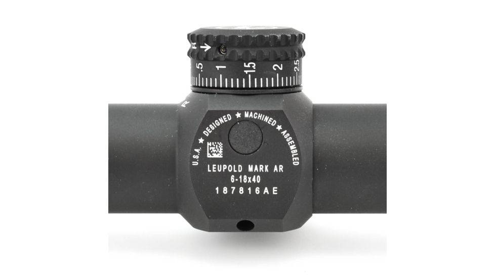 Leupold Mark AR MOD 1 6-18x40mm P5 Dial Rifle Scope w/ Adj Objective, Matte Black, Mil Dot Reticle