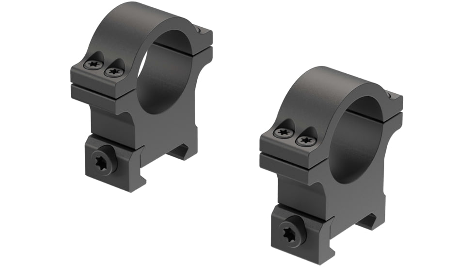 Leupold Open Range Cross-Slot Rings, 1in High, Matte Black, 180945