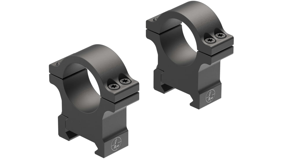 Leupold Open Range Cross-Slot Rings, 1in High, Matte Black, 180945