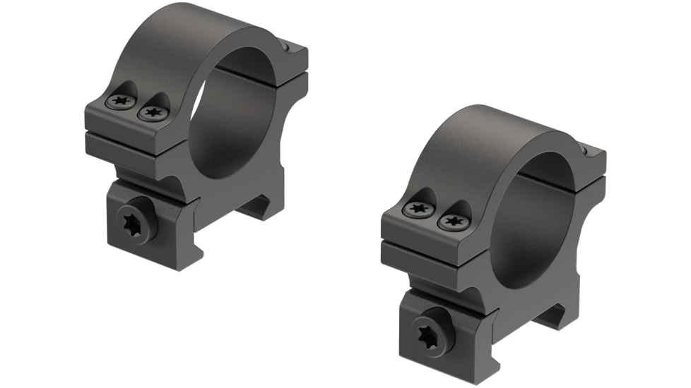 Leupold Open Range Cross-Slot Rings, 1in Low, Matte Black, 180943