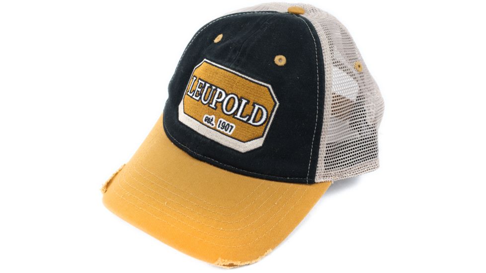 Leupold Black &amp; Gold Mesh Logo Hat - PROMO LBGMHAT 