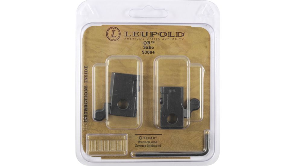 Leupold Quick Release Base, 2 Piece, Sako Tapered Dovetail, Gloss Black 53064