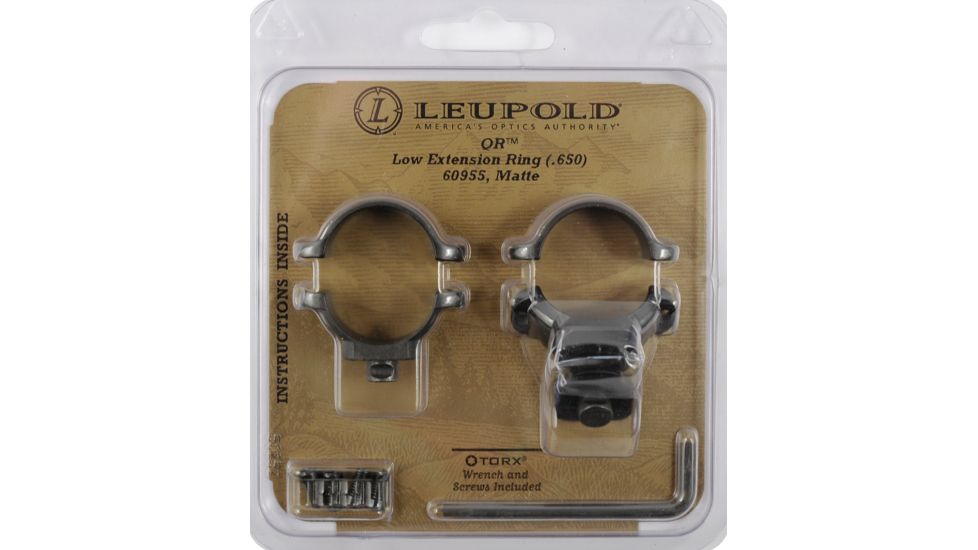 Leupold Quick Release Rifle Scope Rings, 1in Diameter, Low, Matte Black, 60955