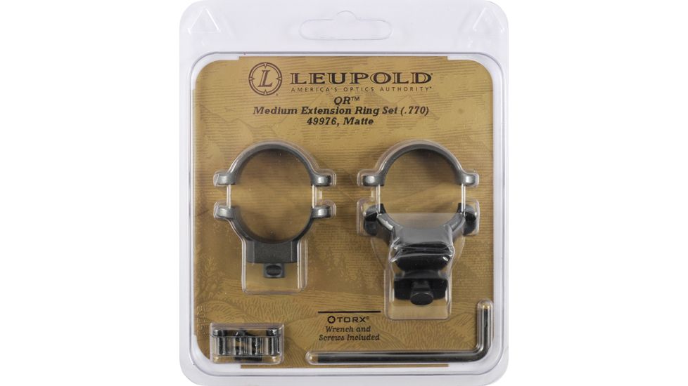 Leupold Quick Release Rifle Scope Rings, 1in, Medium, Matte Black 49976