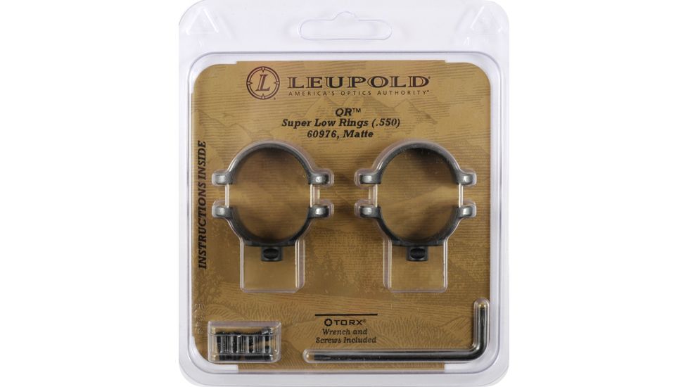 Leupold Quick Release Rifle Scope Rings, 1in Diameter, Super Low, Matte Black