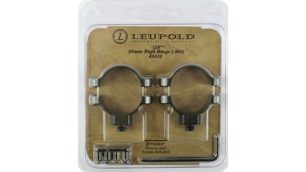Leupold Quick Release Rifle Scope Rings, 30mm Diameter, High, Gloss Black