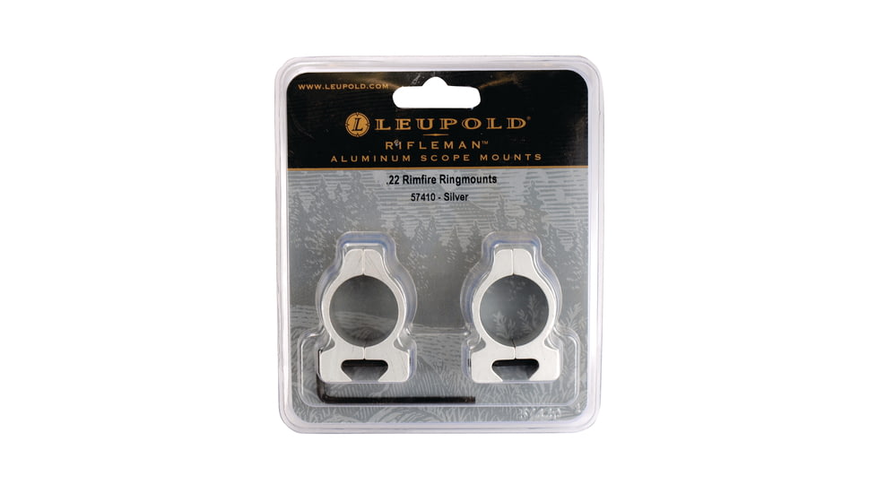 Leupold Rifleman Rifle Scope Rings, Ringmount, .22 Rimfire, 3/8-in, Silver, 57410