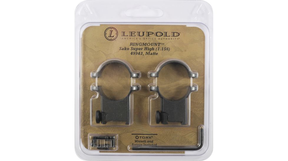 Leupold Sako Ring Mounts, 1in, Super High, Matte Black 49943