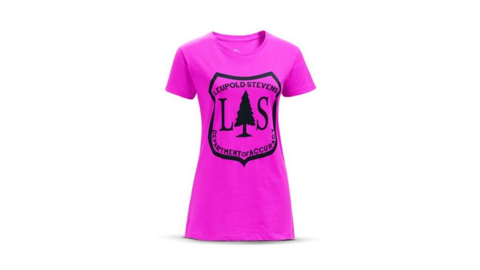 Leupold SS L&amp;S V-neck Tee W Neon Magenta Medium 170563