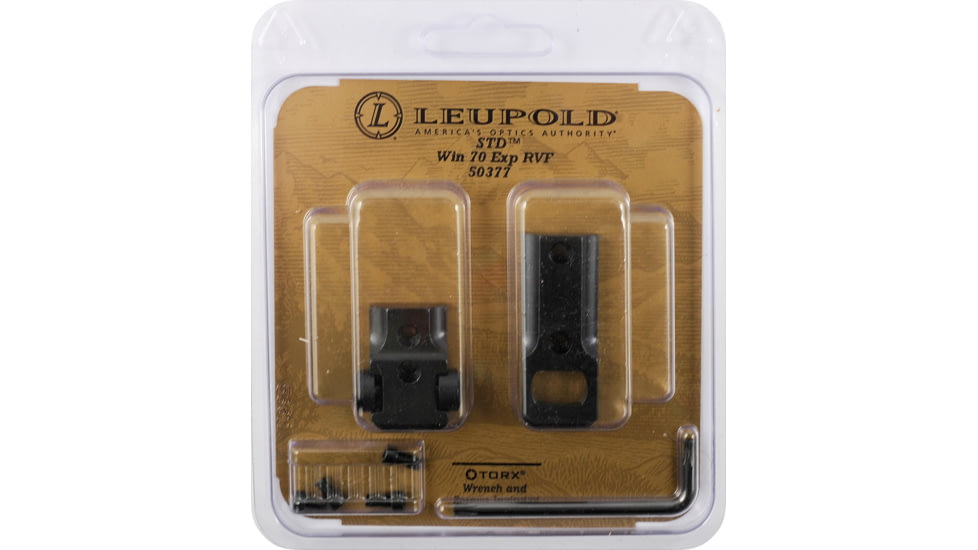 Leupold Standard 2-Piece Rifle Scope Mount Base, Winchester 70 Exp Both Rev, Gloss Black, 50377