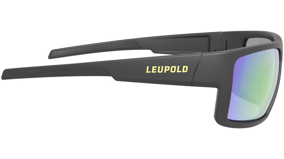 Leupold Switchback Mens Sunglasses, Matte Black Frame, Square Emerald Mirror Lens, Polarized, Regular-Wide, 179093