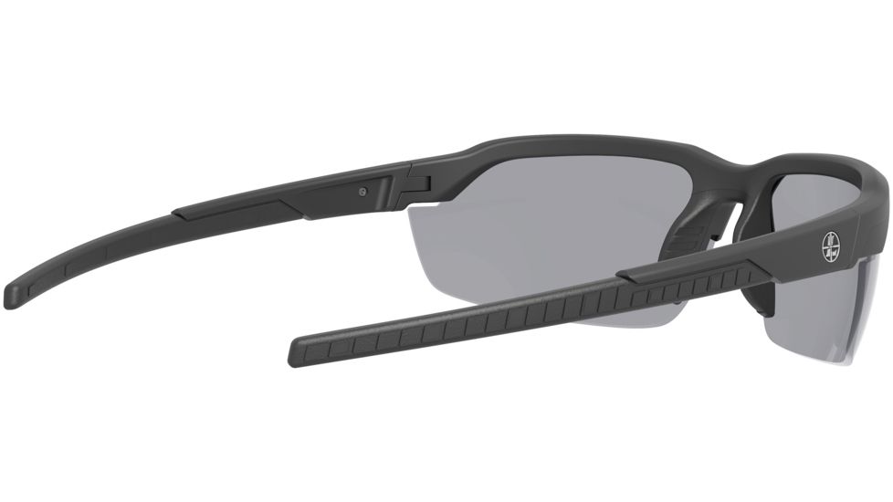 Leupold Tracer Shooting Glasses, Matte Black Frame, Oval Shadow Gray Flash Lens, Narrow-Regular, 179089