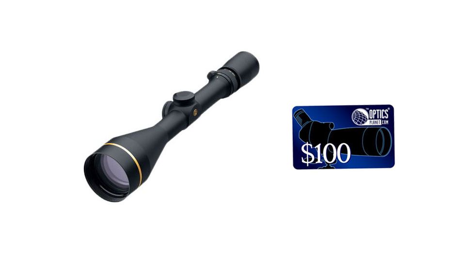 Leupold VX-3 3.5-10x50mm Rifle Scope, Gloss Black, and Duplex Reticle 66255, FREE 100 OpticsPlanet E-Gift Certificate