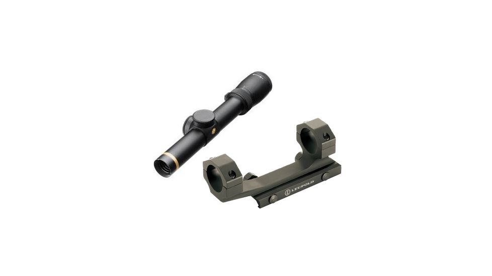Leupold VX-2 1-4x20mm Rifle Scope, Matte Black, Duplex Reticle 110793, w/ Leupold Mark 2 IMS Integral Mounting System Matte, 30mm Ring