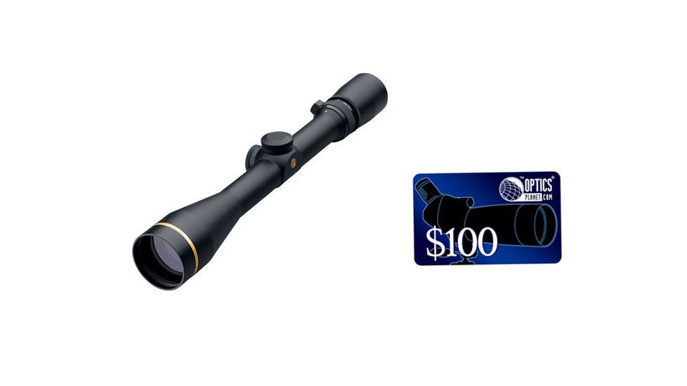 Leupold VX-3 4.5-14x40mm Rifle Scope, Matte Black, Duplex Reticle, 1in Tube 66215, FREE 100 OpticsPlanet E-Gift Certificate