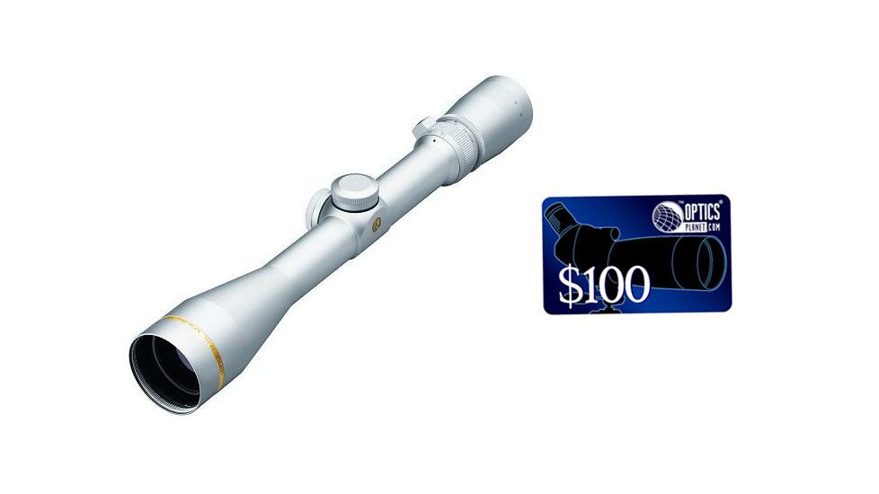 Leupold VX-3 4.5-14x50 Rifle Scope, Silver, Duplex Reticle, 1in Tube 66315, FREE 100 OpticsPlanet E-Gift Certificate