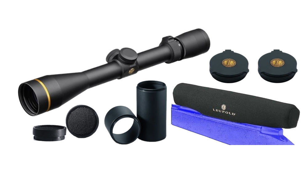 Leupold VX-3i 3.5-10x40mm CDS Matte Wind-Plex, w/Objective and Eyepiece Cover, Anti-Reflective Device, 2.5in Sunshade, Scope Cover, 170682-KIT2