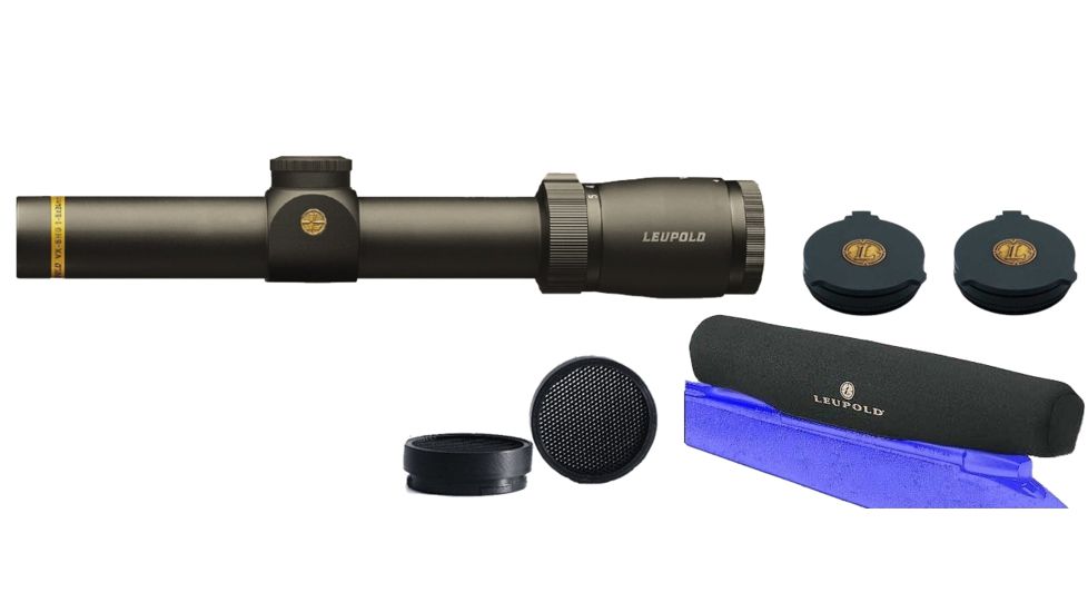 Leupold VX-5HD 1-5x24mm Matte Duplex 171384 w/ Objective and Eyepiece Cover &amp; Anti-Reflective Device &amp; Scope Cover, 171384-KIT1