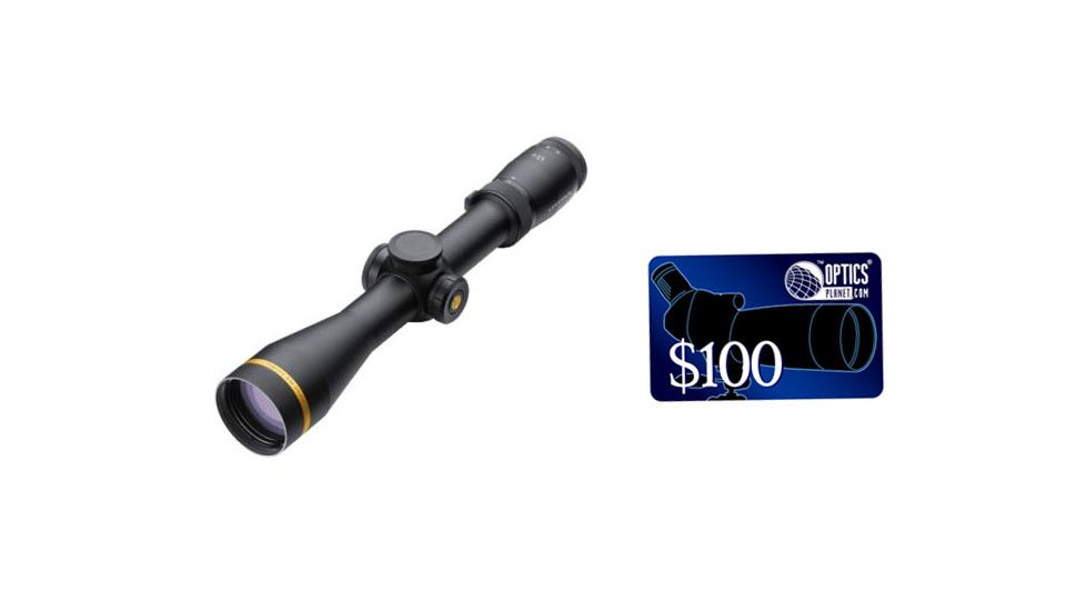 Leupold VX6 2-12x42mm Illuminated Rifle Scope, Matte Black, MultiDot FireDot LRV Duplex 119414, FREE 100 OpticsPlanet E-Gift Certificate