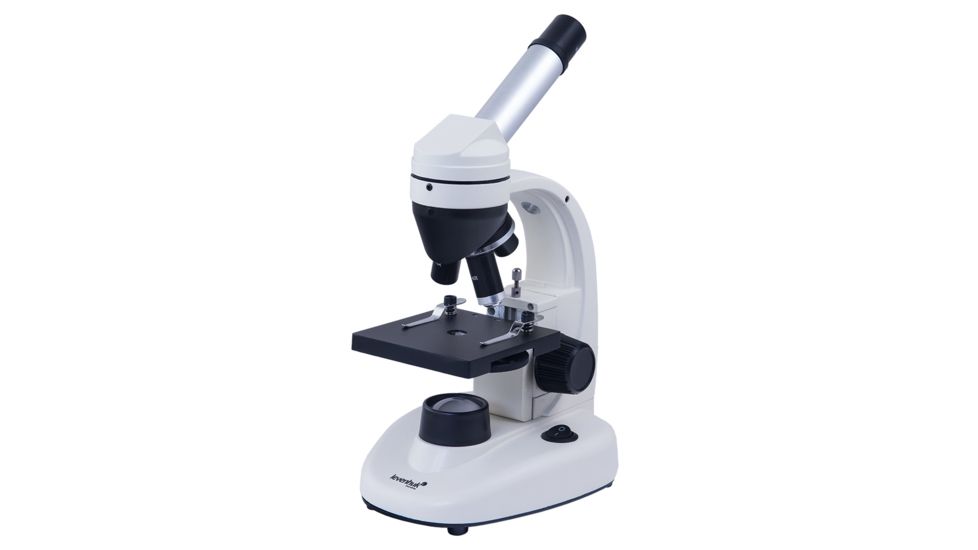 Levenhuk 1280x NG Microscope, White 24617, with Levenhuk See All Prepared Slides Set