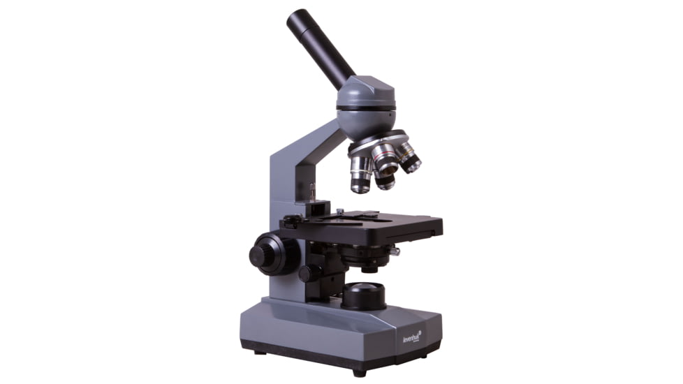 Levenhuk 320 BASE Biological Monocular Microscope, Optical Glass, 40-1000x, 23.2mm, Grey/Black, Middle, 73811