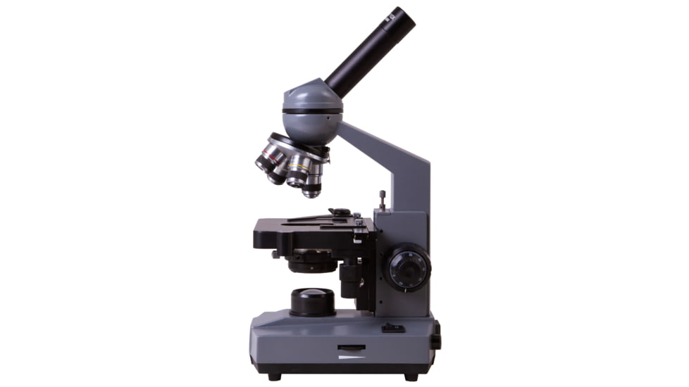 Levenhuk 320 BASE Biological Monocular Microscope, Optical Glass, 40-1000x, 23.2mm, Grey/Black, Middle, 73811