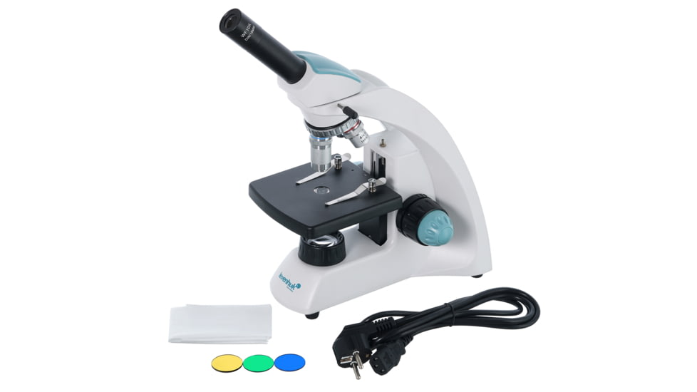 Levenhuk 40-400x 500M Monocular Microscope, White, Middle, 75424