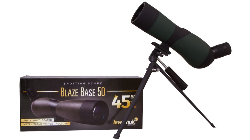 Levenhuk Blaze BASE 50 15-45x50 Angled Spotting Scope,Black 72096
