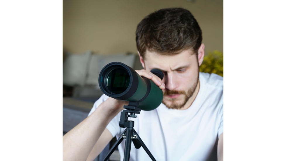 Levenhuk Blaze BASE 60 20-60x60 Angled Spotting Scope, Black, 72097